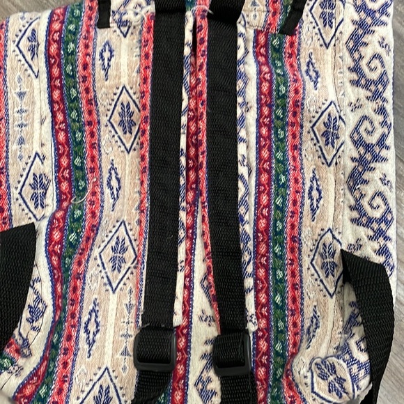 Woven tribal print backpack - Picture 4 of 7